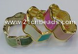 CEB152 23mm width gold plated alloy with enamel bangles wholesale