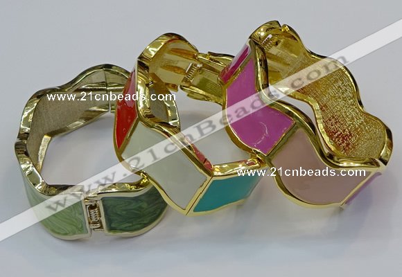 CEB152 23mm width gold plated alloy with enamel bangles wholesale