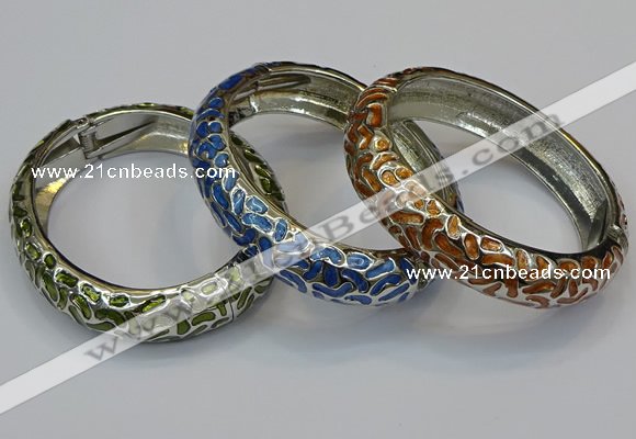 CEB154 15mm width gold plated alloy with enamel bangles wholesale