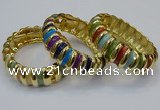 CEB155 20mm width gold plated alloy with enamel bangles wholesale