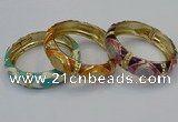 CEB158 17mm width gold plated alloy with enamel bangles wholesale