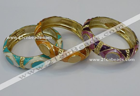 CEB158 17mm width gold plated alloy with enamel bangles wholesale