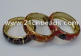 CEB161 18mm width gold plated alloy with enamel bangles wholesale