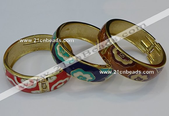 CEB162 20mm width gold plated alloy with enamel bangles wholesale