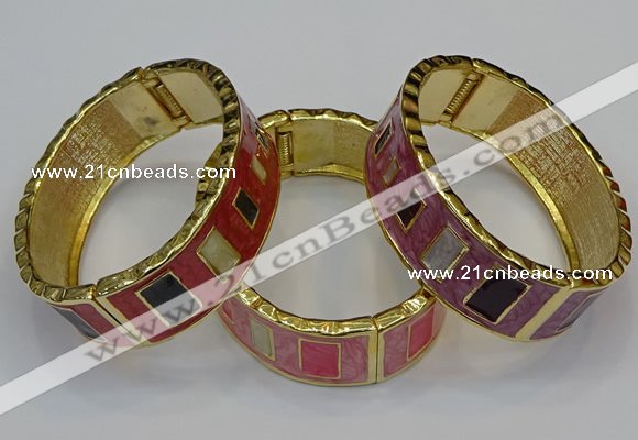 CEB166 20mm width gold plated alloy with enamel bangles wholesale