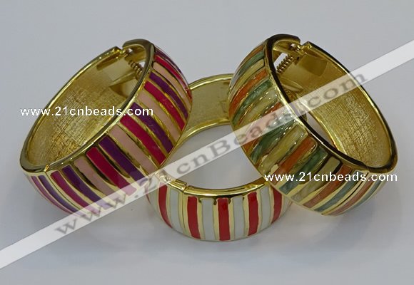 CEB170 25mm width gold plated alloy with enamel bangles wholesale