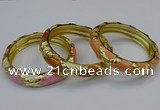 CEB172 13mm width gold plated alloy with enamel bangles wholesale