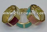 CEB173 22mm width gold plated alloy with enamel bangles wholesale