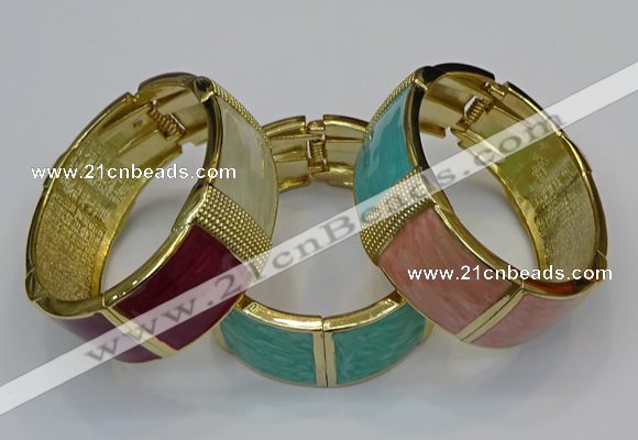 CEB173 22mm width gold plated alloy with enamel bangles wholesale