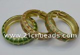 CEB174 20mm width gold plated alloy with enamel bangles wholesale