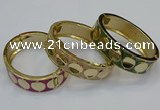 CEB175 18mm width gold plated alloy with enamel bangles wholesale