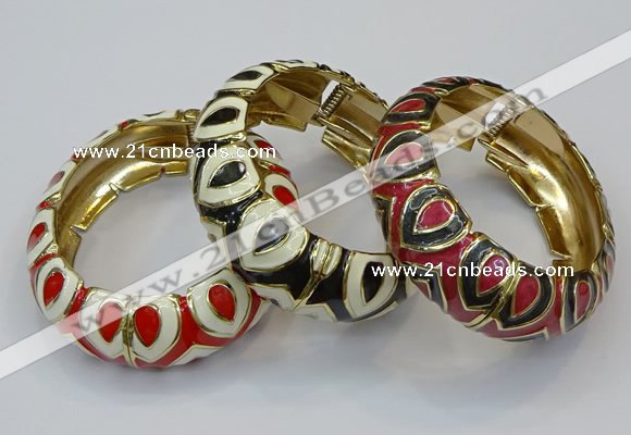 CEB177 20mm width gold plated alloy with enamel bangles wholesale