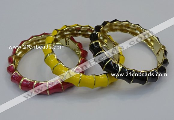 CEB180 14mm width gold plated alloy with enamel bangles wholesale