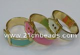 CEB188 27mm width gold plated alloy with enamel bangles wholesale