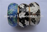 CEB21 5pcs 32mm width gold plated alloy with rhinestone & enamel bangles