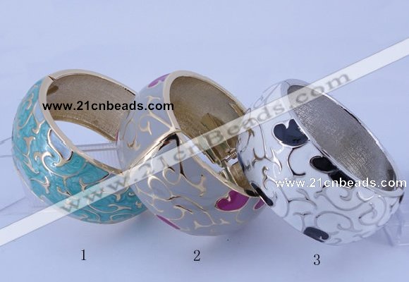 CEB26 5pcs 33mm width gold plated alloy with enamel bangles