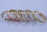 CEB41 5pcs 15mm width gold plated alloy with enamel rhinestone & bangles