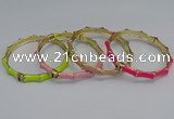 CEB65 6mm width gold plated alloy with enamel bangles wholesale