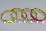 CEB66 9mm width gold plated alloy with enamel bangles wholesale