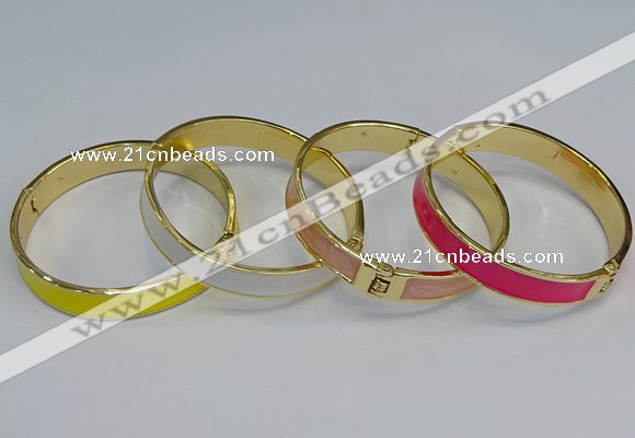 CEB66 9mm width gold plated alloy with enamel bangles wholesale