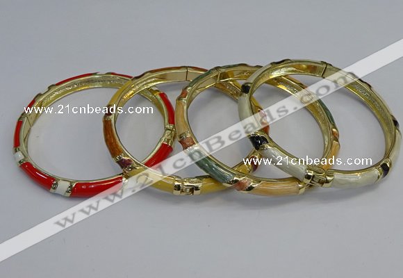 CEB90 8mm width gold plated alloy with enamel bangles wholesale