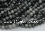 CEE01 15.5 inches 4mm round eagle eye jasper beads wholesale