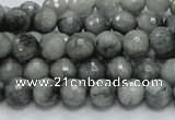 CEE20 15.5 inches 8mm faceted round eagle eye jasper beads wholesale