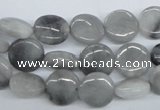 CEE201 15.5 inches 12mm flat round eagle eye jasper beads