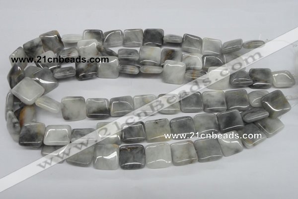 CEE208 15.5 inches 16*16mm square eagle eye jasper beads