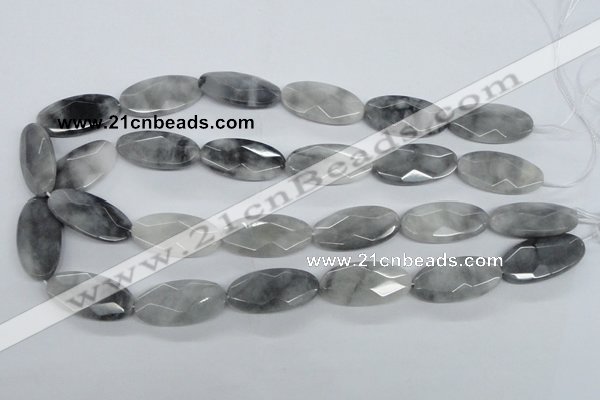 CEE214 15.5 inches 15*30mm faceted oval eagle eye jasper beads