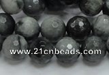 CEE22 15.5 inches 12mm faceted round eagle eye jasper beads wholesale