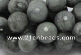 CEE23 15.5 inches 14mm faceted round eagle eye jasper beads wholesale