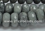 CEE26 15.5 inches 10*18mm faceted rondelle eagle eye jasper beads