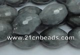 CEE30 15.5 inches 15*20mm faceted rice eagle eye jasper beads