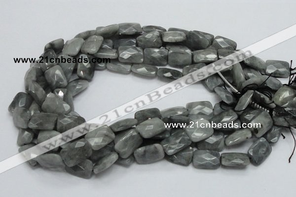 CEE33 15.5 inches 13*18mm faceted rectangle eagle eye jasper beads