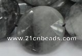 CEE40 15.5 inches 30mm faceted coin eagle eye jasper beads wholesale