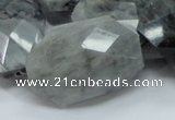 CEE46 15.5 inches 23*32mm faceted freeform eagle eye jasper beads