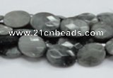 CEE52 15.5 inches 10*14mm faceted oval eagle eye jasper beads