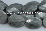 CEE54 15.5 inches 15*20mm faceted oval eagle eye jasper beads