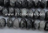 CEE69 15.5 inches 8*12mm faceted rondelle eagle eye jasper beads