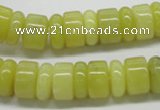 CEJ02 15.5 inches 5*14 & 8*14mm rondelle lemon jade beads wholesale