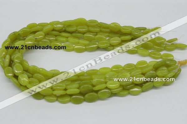 CEJ05 15.5 inches 10*14mm oval lemon jade beads wholesale