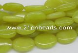 CEJ06 15.5 inches 12*16mm oval lemon jade beads wholesale
