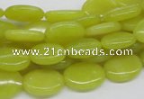 CEJ06 15.5 inches 12*16mm oval lemon jade beads wholesale