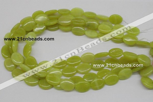 CEJ07 15.5 inches 15*20mm oval lemon jade beads wholesale