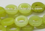 CEJ08 15.5 inches 8*16mm donut lemon jade beads wholesale