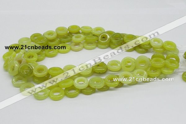 CEJ08 15.5 inches 8*16mm donut lemon jade beads wholesale