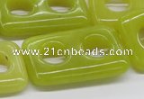 CEJ11 15.5 inches 25*40mm rectangle lemon jade beads wholesale