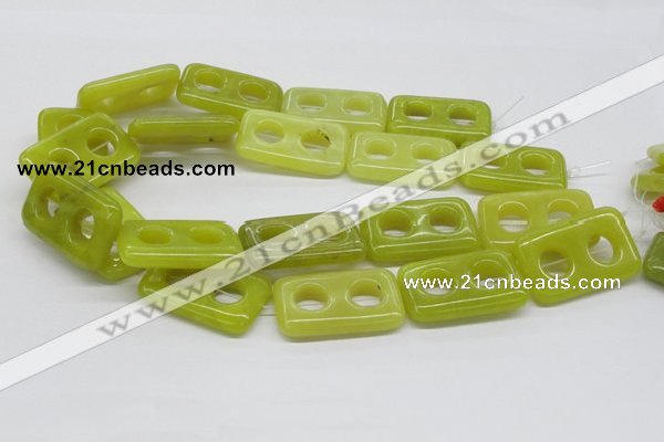 CEJ11 15.5 inches 25*40mm rectangle lemon jade beads wholesale