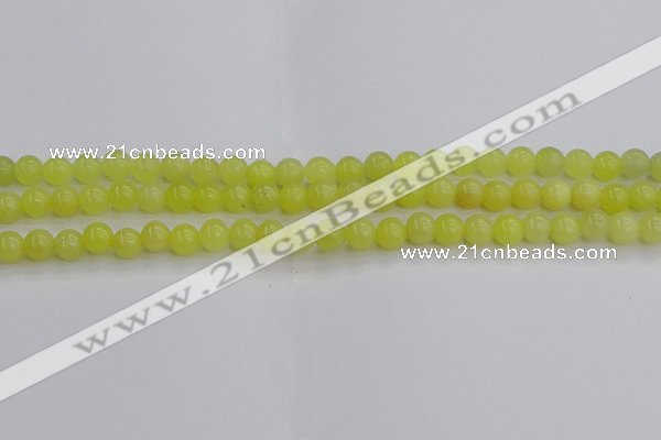 CEJ201 15.5 inches 6mm round lemon jade beads wholesale